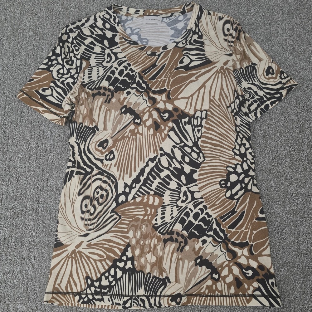 By Malene Birger Abstract Floral Modal Tee XS Neutral Artsy Top